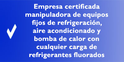 Tefrigel Empresa certificada
